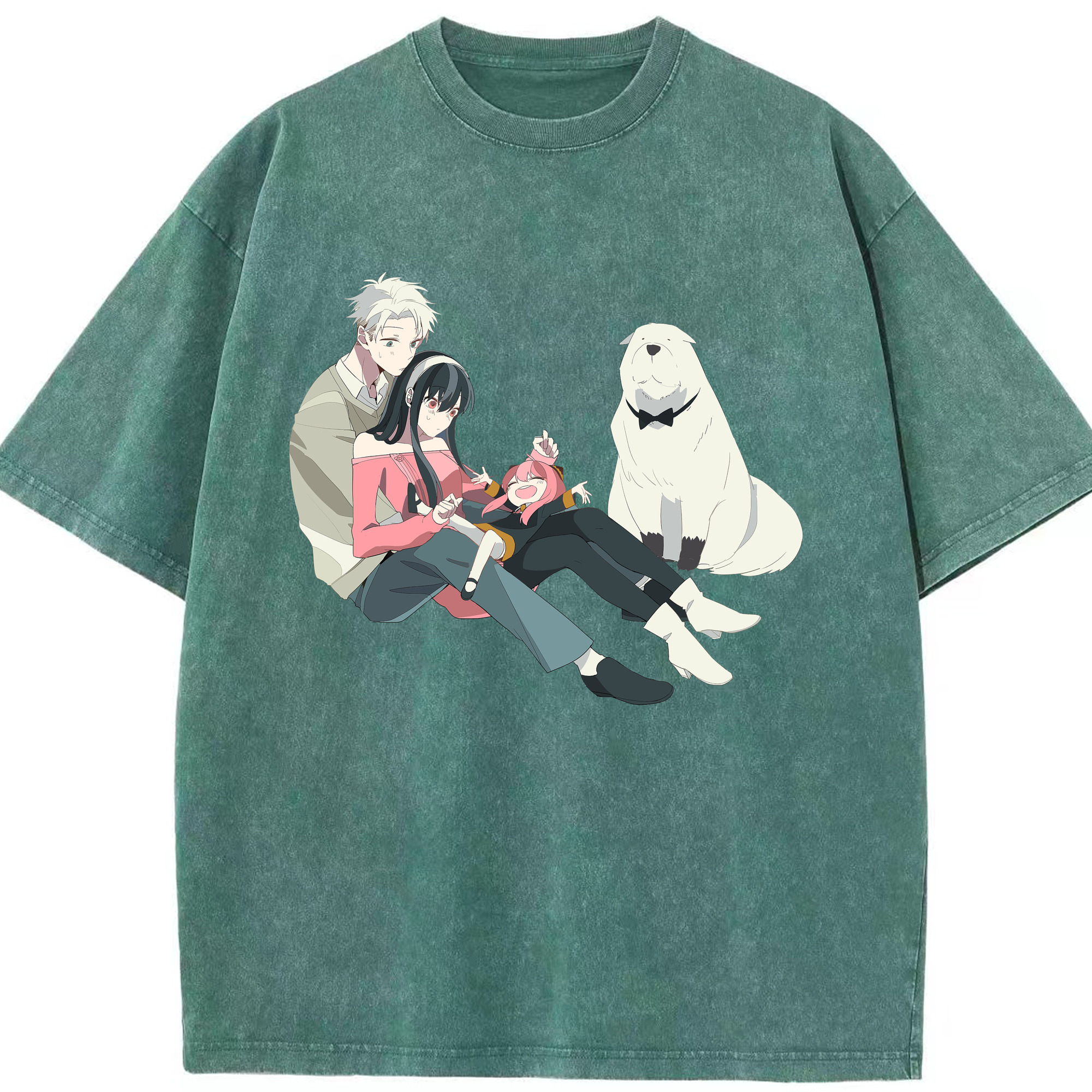 （画像用） SPY×FAMILY间谍家家酒 綿100% ヴィンテージ風 半袖Tシャツ（フロントプリント）